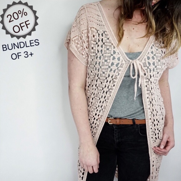 Do Everything in Love Sweaters - Do Everything in Love | Rose Crochet Cardigan | OS